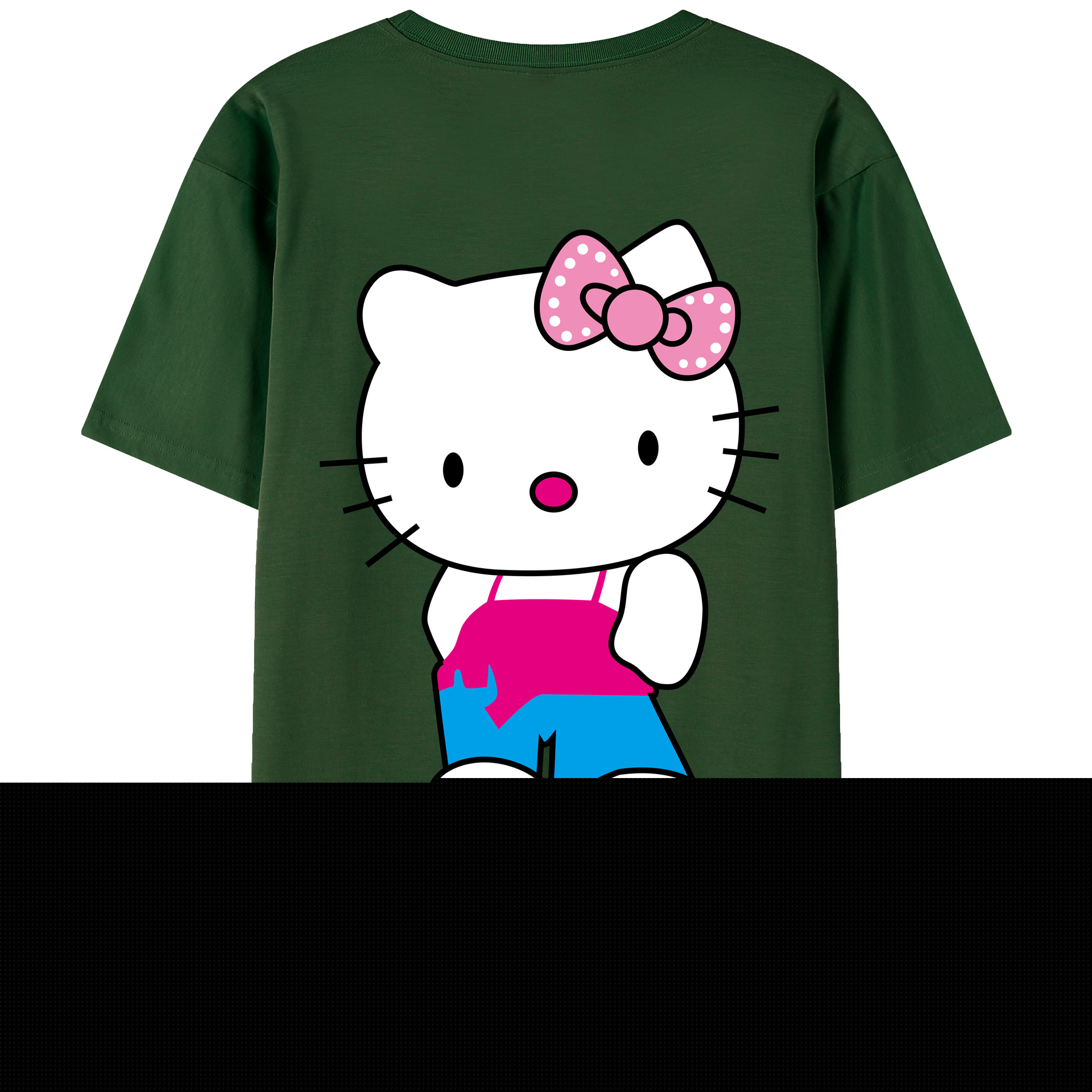 （画像用） Hello Kitty ハローキティ 綿100％半袖Tシャツ（背面プリント）